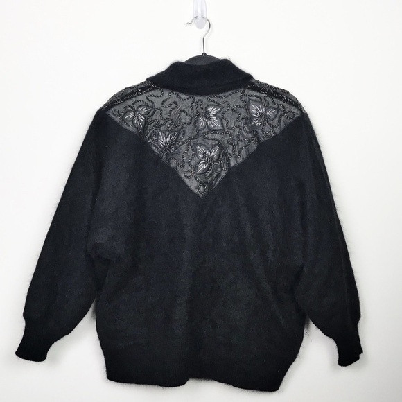 Black Angora Western Style Jacket - Picture 3 of 13